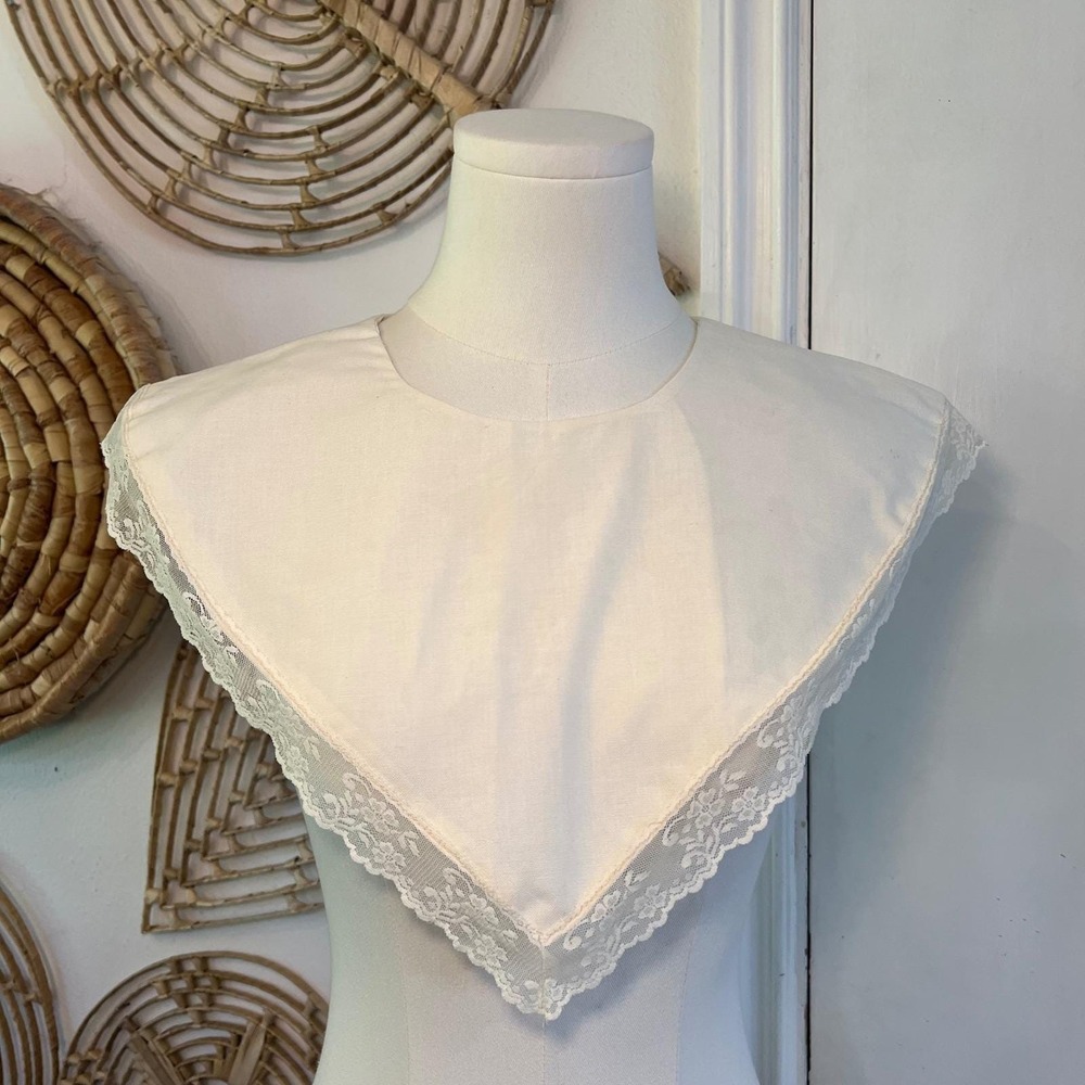 Vintage Lace Prairie Collar Detachable Dickey Ivory Coquette Cottagecore - Picture 2 of 6